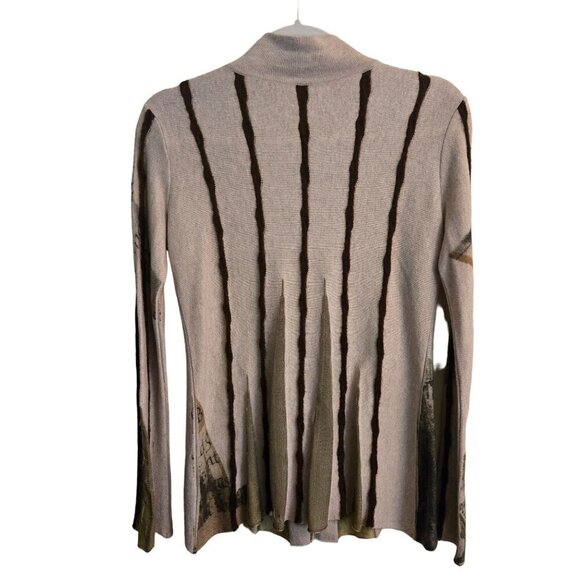 Yoshimura Knits Japan Unique Art To Wear Mixed Media Cardigan Sweater Size S - Picture 2 of 11